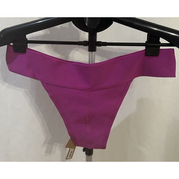 NWT Skims Lollipop Ribbed Knit Elastic Waist Swim Cheeky Pull Bikini Bottom XL - Picture 1 of 7
